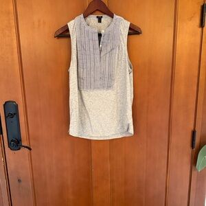 J. Crew Gray Tank Top with Blue Details